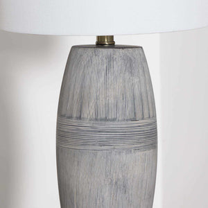 Mabayo Ribbed White Ceramic Table Lamp