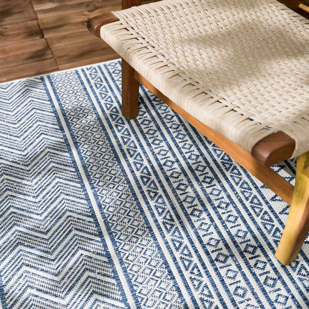 Madras Light Blue Green All Over Performance Area Rug