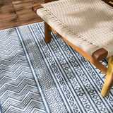 Madras Light Blue Green All Over Performance Area Rug