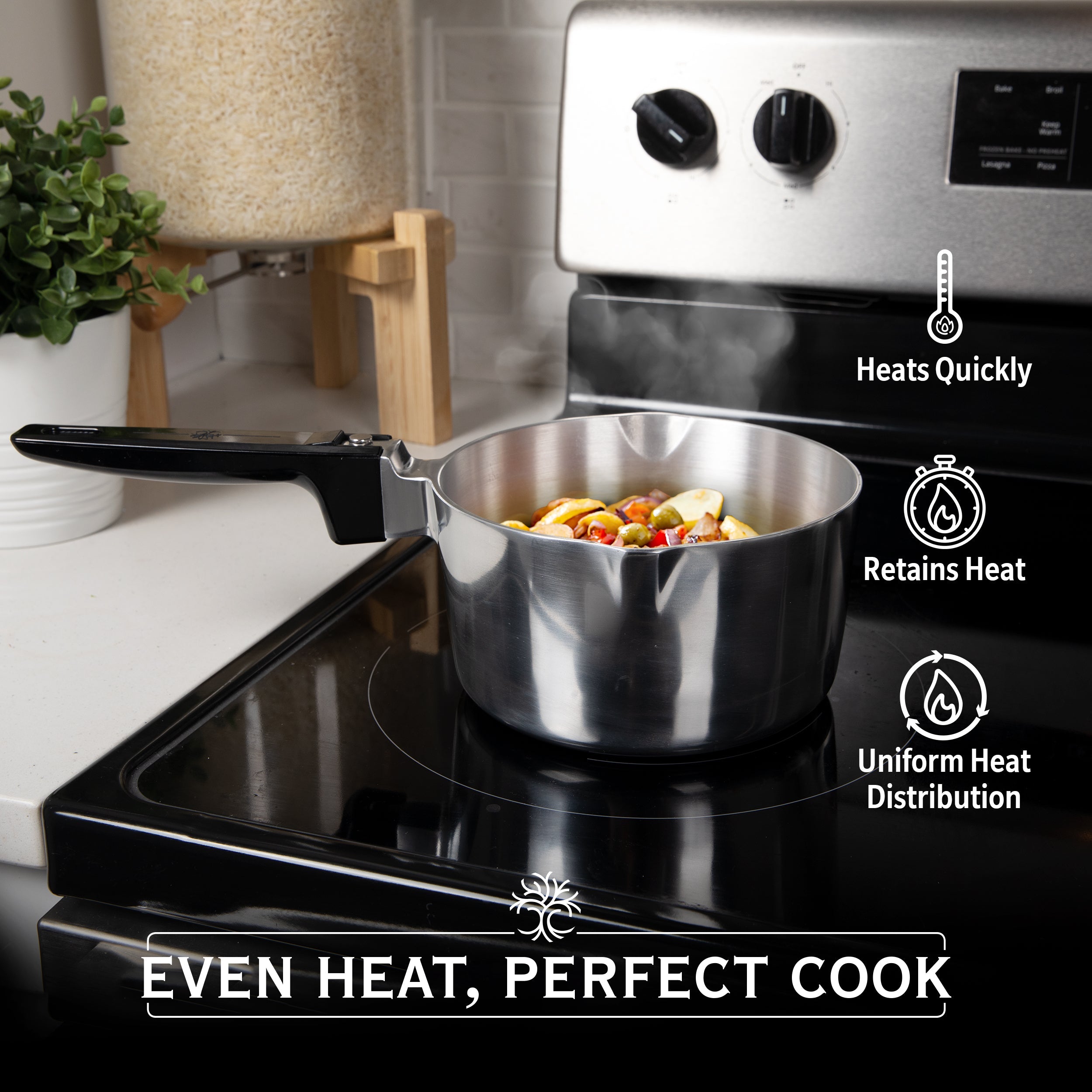 2 Quart Aluminum Sauce Pan with Lid by MAGNAWARE – Tuesday Morning