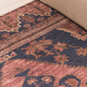 Malamote Vintage Flat Pile Washable Rug