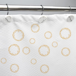 Set of 12 Rust Resistant Shower Curtain Hooks - 6 Designs