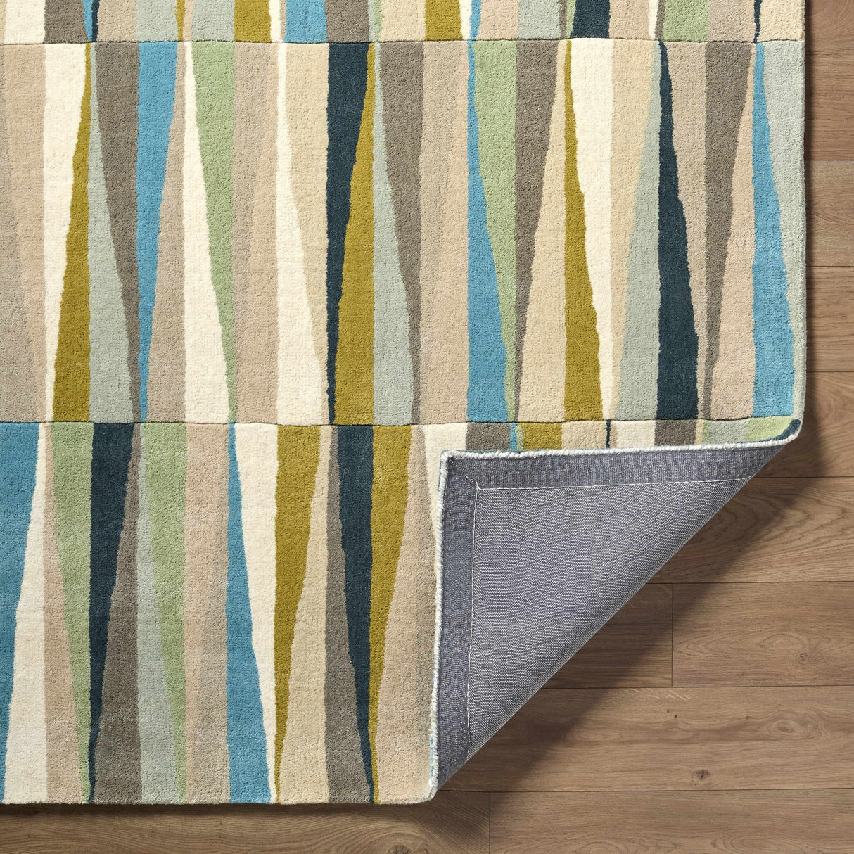 Mathiston Geometric Triangles Wool Rug