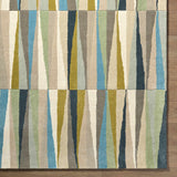 Mathiston Geometric Triangles Wool Rug