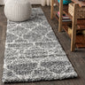 Susa Ogee Moroccan Trellis Shag Indigo Runner Rug