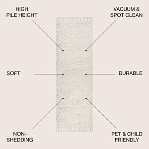 Mercer Shag Plush Tassel Runner Rug