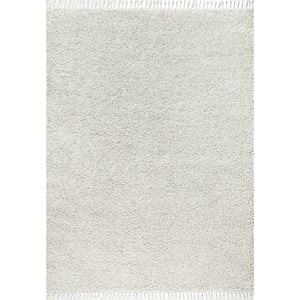 Mercer Shag Plush Tassel Area Rug 3x5 Charcoal