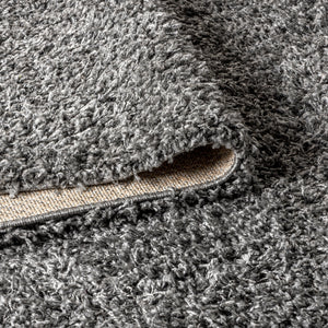 Mercer Shag Plush Tassel Area Rug 3x5 Charcoal