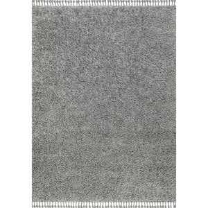 Mercer Shag Plush Tassel Area Rug 3x5 Charcoal