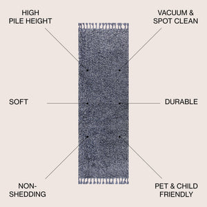 Mercer Shag Plush Tassel Runner Rug