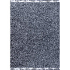 Mercer Shag Plush Tassel Area Rug 3x5 Charcoal