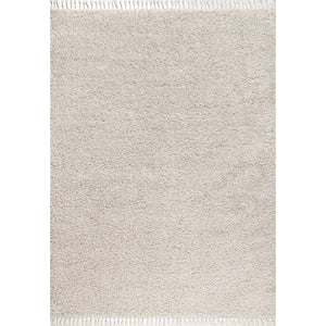 Mercer Shag Plush Tassel Area Rug 3x5 Charcoal
