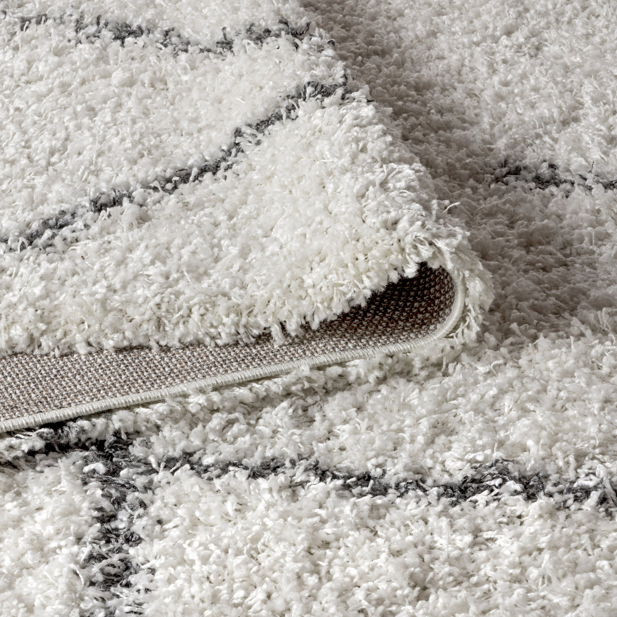 Mercer Shag Plush Tassel Moroccan Geometric Trellis Runner Rug
