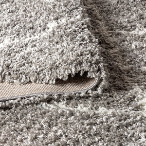 Mercer Shag Plush Tassel Moroccan Geometric Trellis Runner Rug