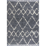 Mercer Shag Plush Tassel Moroccan Tribal Geometric Trellis Area Rug