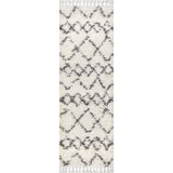 Mercer Shag Plush Tassel Moroccan Tribal Geometric Trellis Runner Rug