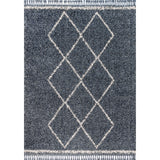 Mercer Shag Plush Tassel Moroccan Tribal Geometric Area Rug