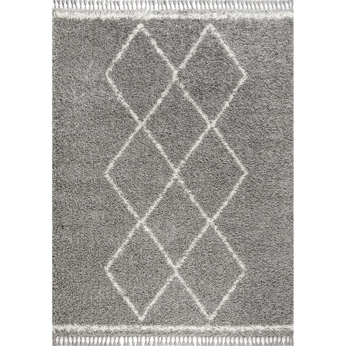 Mercer Shag Plush Tassel Moroccan Tribal Geometric Area Rug