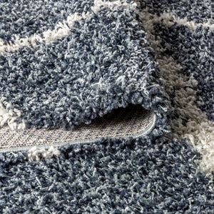 Mercer Shag Plush Tassel Moroccan Trellis Runner Rug