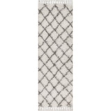 Mercer Shag Plush Tassel Moroccan Trellis Runner Rug
