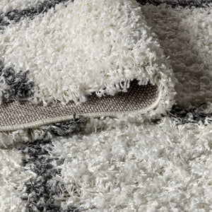 Mercer Shag Plush Tassel Moroccan Trellis Runner Rug