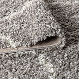 Mercer Shag Plush Tassel Moroccan Trellis Area Rug