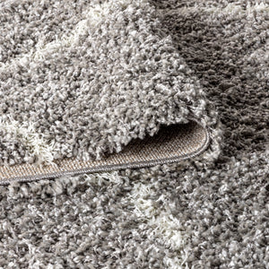 Mercer Shag Plush Tassel Moroccan Trellis Area Rug