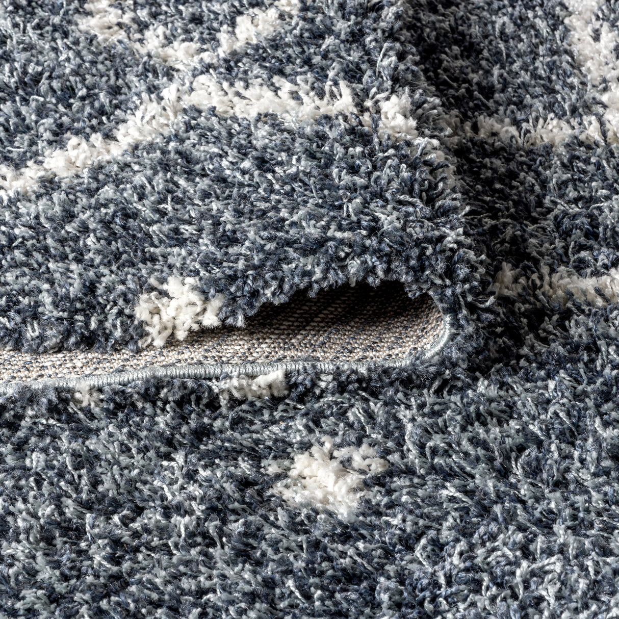 Mercer Shag Plush Tassel Moroccan Diamond Runner Rug