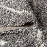 Mercer Shag Plush Tassel Moroccan Diamond Runner Rug