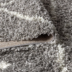 Mercer Shag Plush Tassel Moroccan Diamond Runner Rug