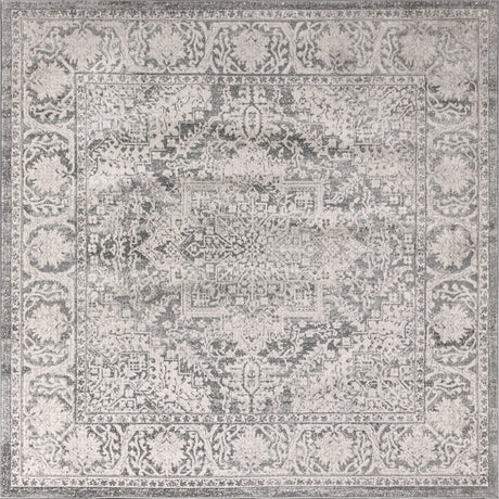 Modern Persian Vintage Medallion Square Area Rug
