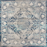 Modern Persian Vintage Medallion Square Area Rug