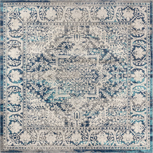 Modern Persian Vintage Medallion Square Area Rug