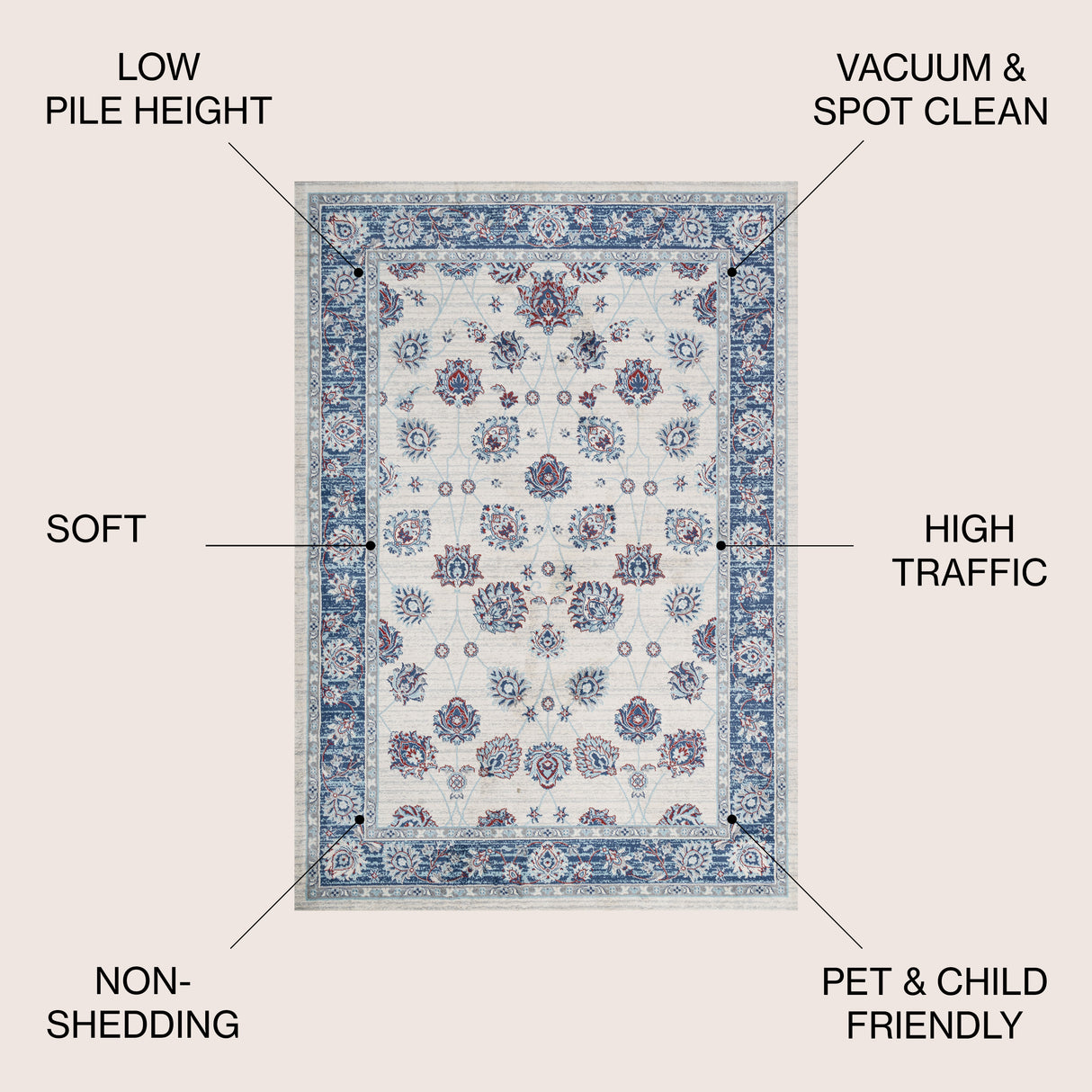 Modern Persian Vintage Moroccan Traditional  Area Rug