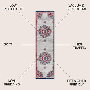 Modern Persian Vintage Moroccan Medallion Runner Rug