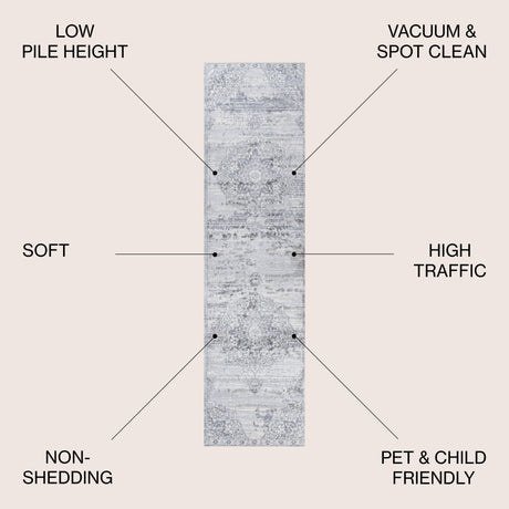 Modern Persian Vintage Moroccan Medallion Runner Rug
