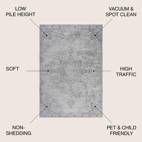 Modern Persian Vintage Moroccan Medallion Area Rug