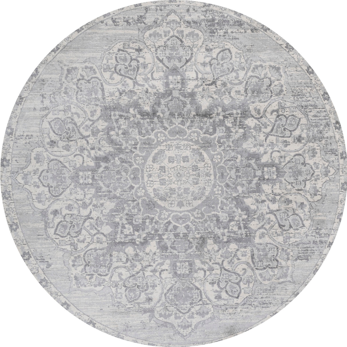 Modern Persian Vintage Moroccan Medallion Round Area Rug