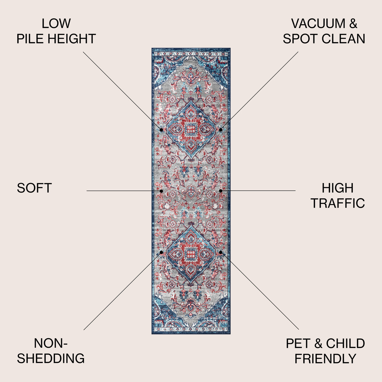 Modern Persian Vintage Runner Rug