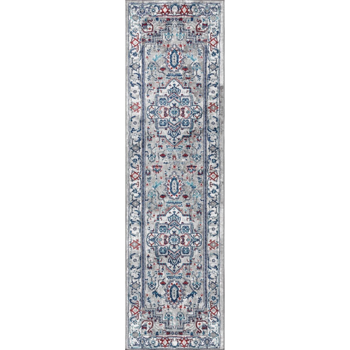 Modern Vintage Medallion Runner Rug