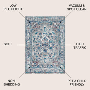 Modern Vintage Medallion Area Rug