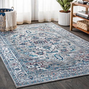 Modern Vintage Medallion Area Rug