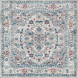 Modern Vintage Medallion Square Area Rug