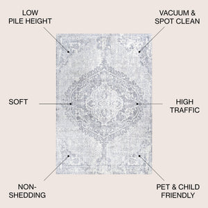 Modern Vintage Medallion Area Rug