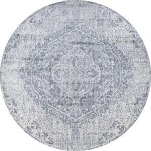 Modern Vintage Medallion Round Area Rug
