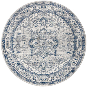 Persian Vintage Medallion Round Area Rug