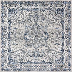 Persian Vintage Medallion Square Area Rug