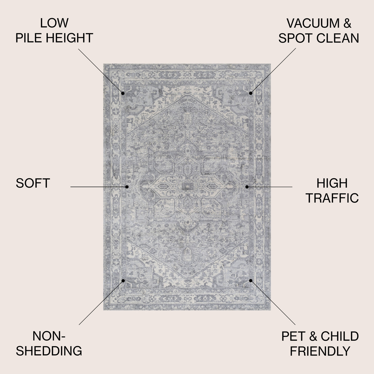 Persian Vintage Medallion Area Rug