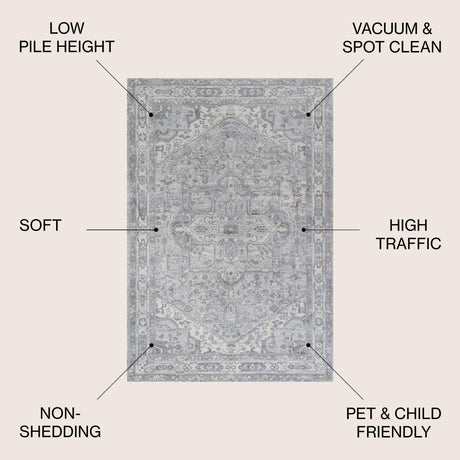 Persian Vintage Medallion Area Rug