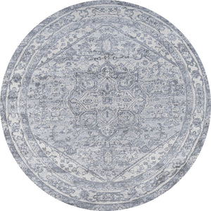 Persian Vintage Medallion Round Area Rug